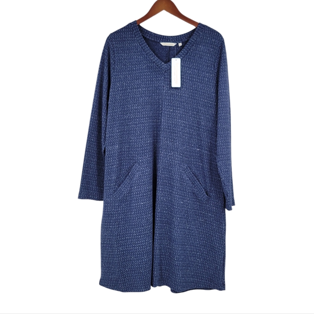 Soft Surroundings Blue Long Sleeve Dress
